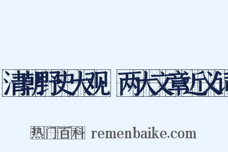 清朝野史大观·两大文章近义词是什么意思的图片
